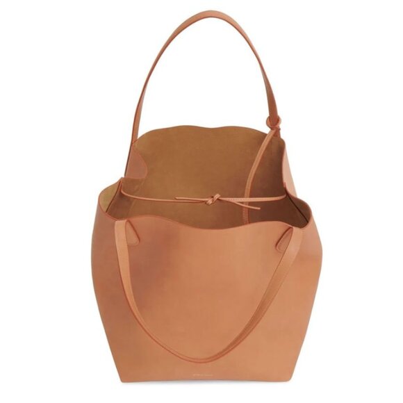 Mansur Gavriel Everyday Soft Tote Bag in Camel Brown - Picture 2 of 9